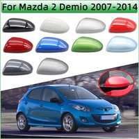 Car Rearview Mirror Cover Cap For Mazda 2 Demio 2007 2008 2009 2010 2011 2012 2013 2014 2015 Wing Side Mirror Shell Painted