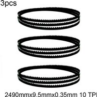 2490mm Bandsaw Blades 2490mmx9.5mmx0.35mm 10 TPI for Metabo Makit Dewalt Wood Cutting 3pcs