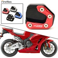 For HONDA CBR600RR CBR 600RR 2007-2022 2021 Motorcycle CNC Valve Cap & Kickstand Foot Side Stand Extension Pad Support Plate
