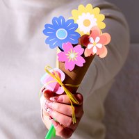 6-Piece DIY Greeting Card Bouquet Set, Featuring Various Bouquet Designs, Suitable for Mother's Day, Weddings, Birthday Celebrations, Thank You Cards, and Sunflower Greeting Card Gifts.