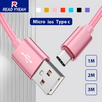 Nylon Data Cable For Apple Android Huawei Xiaomi iPhone Fast Charging Cable Charging Transmission 2in1 Braided USB Type C Cable