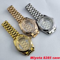 40mm case Miyota 8285 stainless steel case sapphire mirror 20nn strap silver gold rose gold case accessories