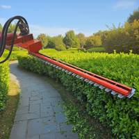 Heavy Duty Hydraulic Hedge Trimmer Attachment - Tractor & Mini Excavator Mounted Multi-Functional Greenery Trimming Tool