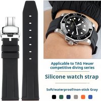 19mm 20mm 21mm 22mm Quick-fit silicone watch strap For TAG Heuer F1 Gulf Aquaracer Carrera Rolex Water Ghost Rubber watchband
