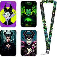 Disney Villains ID Badge Holder Neck Strap Pendant Door Card Holders Lanyards Girls Lanyard Student Kids Credential Holder