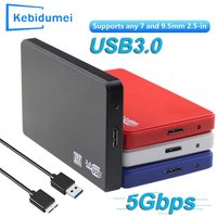 2.5" SATA to USB3.0 HDD Enclosure Mobile Hard Drive Cases for SSD External Storage HDD Box With USB3.0 Cable ABS for PC Laptop