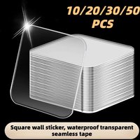 10/20/30/50PCS High viscosity transparent acrylic PET double-sided adhesive tape,washable, no punching wall fixing adhesive tape
