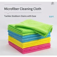 Hot Multi-color Microfiber Cleaning Cloth Non-stick Oil Kitchen Dish Towel Absorbent Reusable Rags for Household Car Wash Table