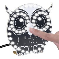Kit d'apprentissage de soudure à monter soi-même, contrôle tactile, hibou, lumière LED, pratique électronique pour débutants, éducation STEM, cadeau créatif