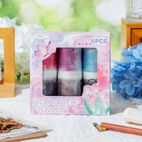 6 Rolls/Box Matte Vintage English Print Washi Tape Students Diary Diy Scrapbook Decorative Collage Masking Tape