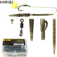 Hirisi Quick-Change Carp Rig Kit 40pcs Safety Lead Clips + Anti-Tangle Sleeves & Swivels M11 Fishing Accessories