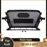 Mesh Honeycomb Sport RSQ5 Style Hex Grill Gloss Black For 2013-2017 Audi Q5 Front bumper Grille Racing Grills Exterior Parts
