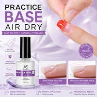AS HEMA FREE Air Dry Peel Off Base Coat Gel Nail Polish 15ml No Need Remover and Lamp Varnish Gel Beginner Practice BaseCoat