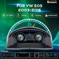 10,25'' LCD-Digital-Armaturenbrett für Volkswagen EOS Baujahre 2003-2016, Instrumententafel, Cockpit-Tachometer mit Navigation
