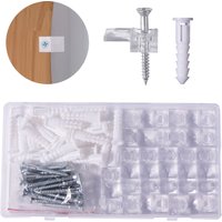 Kit de Clips de Support de Miroir pour Porte Sans Cadre, Retenue en Verre Transparent, Matériel de Montage, 25 Ensembles