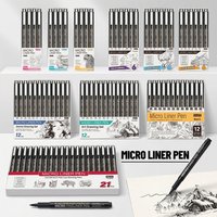 4/6/12/18/21Pcs Micro liner Pen Set Professional Paint Comic Illustrations Sketch Waterproof Quick-Drying Outliner Pen Draw Tool