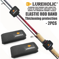 LUREHOLIC Fishing Rod Tie Holder Strap Belt Tackle Elastic Wrap Band Pole Holder Fastener Ties Outdoor Fishing Tools Accessories