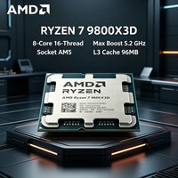 AMD Ryzen 7 9800X3D Game CPU R7 9800X3D Up to 5.2GHz 8-Core 16-Thread 96MB Cache AM5 Desktop Gaming Processor Without Package
