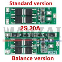 2S 20A 7.4V 8.4V 18650 Lithium battery protection board/BMS board standard/balance