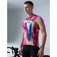 AliExpress RAUDAX Raudax Quick Dry Abstract Watercolor Splatter Style Bike Tops for Men And Women Colorful Highway Motif Casual Cycling Shirts