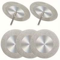 5-piece ultra-thin 1mm diamond coated cutting wheel, suitable for cutting tiles, glass, bottles, and stone