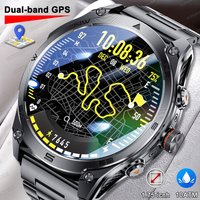 2026 New Dual-Band GPS Smart Watch 1.75"AMOLED Outdoor Sports Watch 10ATM waterproof Step Tracker Route Navigation Durable Watch