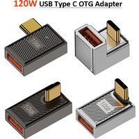 120W USB Type C OTG Adapter USB C Male to USB A Female Data Sync Connector Fast Charging Converter for MacBook Samsung Xiaomi