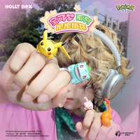 Genuine Pokemon Blind Box Pikachu Bulbasaur Squirtle Anime Action Figures PVC Model Cartoon Ring Fingertip Doll Birthday Gifts