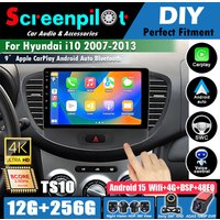 Android Auto Carplay Car Radio For Hyundai i10 2007 2008 2009 2010 - 2013 Multimidia Player WIFI Stereo GPS Navigation Head Unit