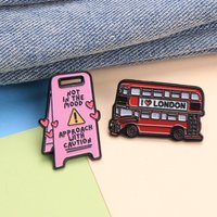 Not in the Mood & London Bus Enamel Pin Set - Playfully Punk Lapel Badges for Backpack & Jacket DIY Gift
