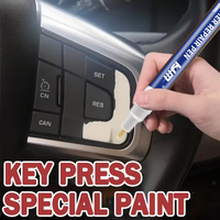 Car Button Touch Up Paint Pen Black Color Match Scratch Repair For Steering Wheel Dashboard Leather Seat