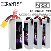 TERANTY 3300MAH 60C 7.4V 11.1V 14.8V 22.2V Lipo Battery For RC Car Drone Quadcopter Boat 2S 3S 4S 6S 2PCS Rechargeable Battery