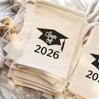 5pcs/set Class of 2026 Graduation Party Drawstring Gift Bag, Graduation Season Party Small Gift Packaging Bag, YOU DID IT