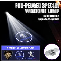2Pcs Peugeot Car Door Welcome Light LED Laser Projector Lamp For Peugeot 2008 208 301 RCZ 407 608 408 308 3008 Rifter 5008 508