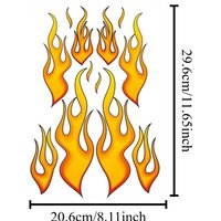AliExpress NONE 1set Flames Motorcycle Waterproof Vinyl Decal for Motorbike Side Panel Fairing Car MTB Bike Electric Scooter Decor