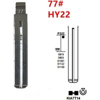 Uncut Metal Key Blank 77# HY22 TOY40 TOY48 for Hyundai Kia Lexus Toyota Key Blade for KD Keydiy Xhorse VVDI Remotes Universal