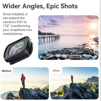 Magnetic Wide Angle & Macro Lens for DJI Osmo Pocket 4/3 - Optical Glass Filter Camera Accessory