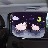Universal Car Sun Shade Cover Magnetic UV Protection Curtain Side Window Sunshade Cover For Baby Kids Cute Cartoon Shade Tools