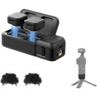 For DJI OSMO Pocket 4 3 Wireless Microphone Mini Kit Charging Case Tie Microphone Magnetic Attachment Noise Reduction Vlog Media