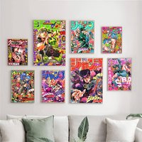 Anime J-JoJos Bizarre Adventure JJBA Classic Vintage Posters HD Quality Wall Art Retro Posters for Home Room Wall Decor
