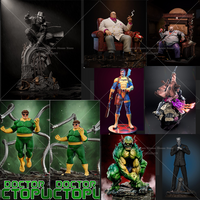 1/24 1/18 Scale DIY Self-assembled GK 3D Resin Un-panited Doll White Male Model Inventor Shaman and Mage Gangster Boss Lonnie