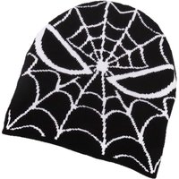 Europe America Personality Trend Beanie Hat Unisex Spider Web Printed Knit Hat Warm Outdoor Pullover Hat Street Fashion Casual