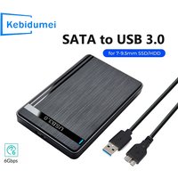 2.5" SATA to USB3.0 HDD Enclosure 5Gbps Mobile Hard Drive Cases for SSD External Storage HDD Box With USB3.0 Cable for Laptop PC