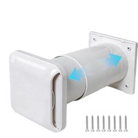 Adjustable Wall Vent Kit Through Wall Exhaust Intake Set Airflow Ventilation Kit T With Rainproof Louvers And Air Filters