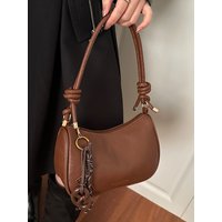 Retro Design Women's Underarm Bag Brown Wanderer Fashionable Versatile Single Shoulder Crossbody Bag for Young Adults