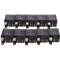 DC 12V 30 AMP Car Automotive Boat Truck 4 Pins SPST Alarm Relay Pack of 10