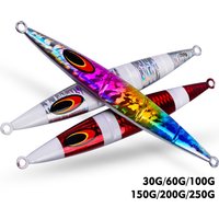 30G-250G 1Pcs Metal Jig Shore Jigging Sea Fishing Slow Jig Lifelike Metal Jigging Slow Jigging Spoon Laser Artificial Hard Bait