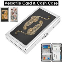 Metal Card Holder for Men Stainless Steel Ultra-thin Vintage Cash Bank Card Case Storage Mini Anti-theft Wallet