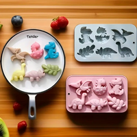 Cartoon Dinosaur Leaf Silicone Mold Silicone Chocolate Mold Jello Candy Gummy Mold Cake Decorating Tool Crayon Wax Melt Mould