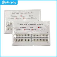 PIORPOY 1Pack Dental Orthodontic Brackets Roth MBT 022 018 Hooks 345 Monoblock Metal Braces For Teeth Mini Ortodoncia Material